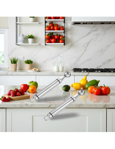 Juego de 2 Hullers de Acero Inoxidable Myuiao Multi-Función