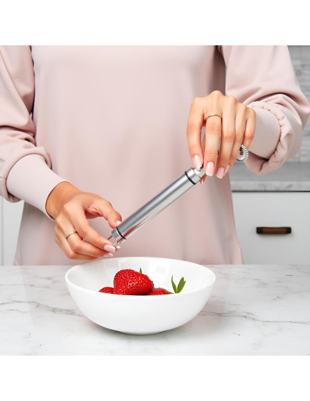 Juego de 2 Hullers de Acero Inoxidable Myuiao Multi-Función Juego de 2 Hullers de Acero Inoxidable Myuiao Multi-Función