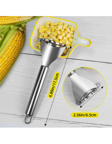 Pelador de Maíz Wahijihe de Acero Inoxidable Ergonómico