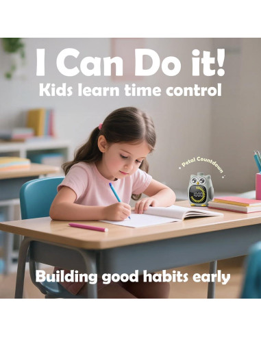 Temporizador Visual MayRoxe para Niños 99 Minutos Gris