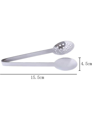 Pinzas de Té de Acero Inoxidable Lasenersm 15.5 cm Plata