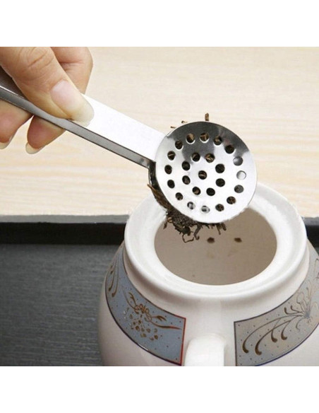 Pinzas de Té de Acero Inoxidable Lasenersm 15.5 cm Plata