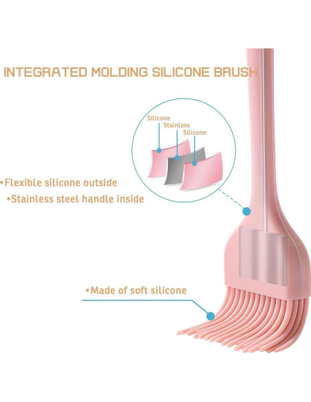 Brocha de Silicona para Basting Hokisei, 5 Colores, 21 cm