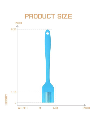 Brocha de Silicona para Basting Hokisei, 5 Colores, 21 cm