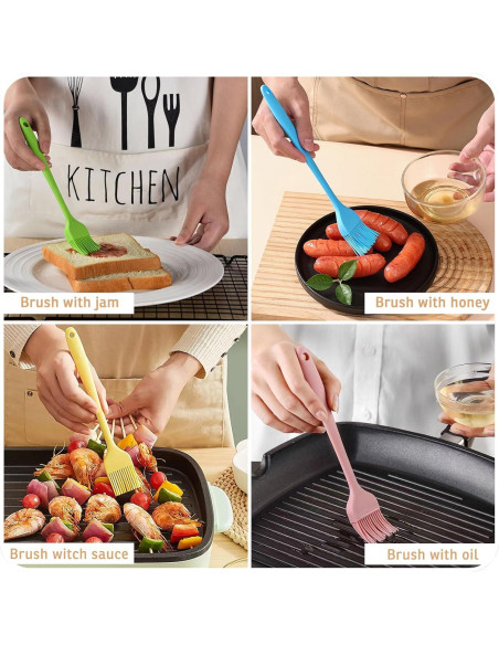 Brocha de Silicona para Basting Hokisei, 5 Colores, 21 cm