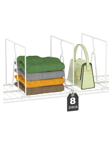 Divisores de Estantes de Alambre SortNStore - Paquete de 8 Piezas 30.48 cm