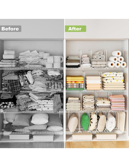 Divisores de Estantes de Alambre SortNStore - Paquete de 8 Piezas 30.48 cm