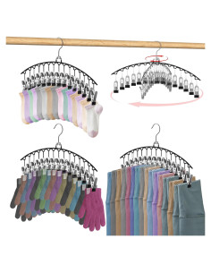 Organizador de Leggings Gloserin - 4 Perchas con 15 Clips