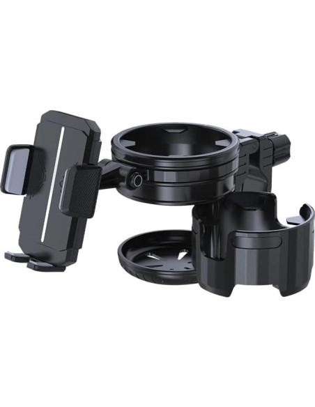 Soporte 3 en 1 para Taza y Teléfono HoneTeek - Negro