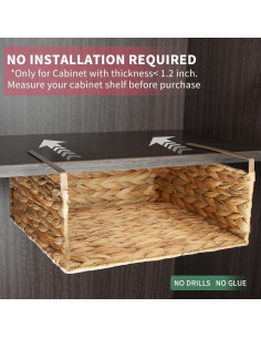 Cesta de Almacenamiento Colgante BSTNASI de Jacinto de Agua 32x30 cm 2