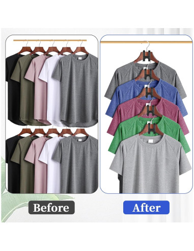 200 Ganchos Conectores para Perchas COMNICO, Plástico Negro