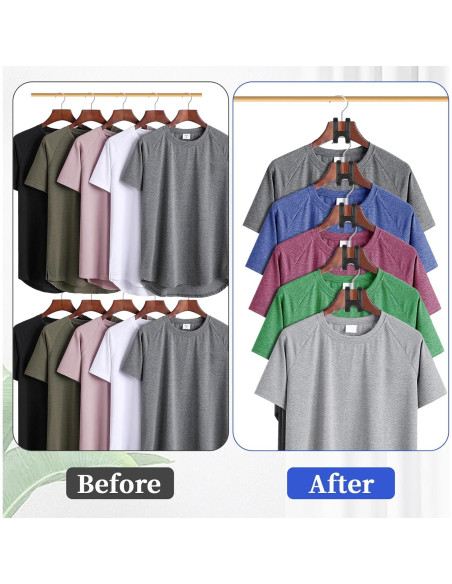 200 Ganchos Conectores para Perchas COMNICO, Plástico Negro