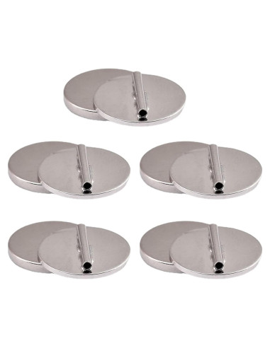 5 Piezas Convertidores de Broche Mini Plata Rosojodg