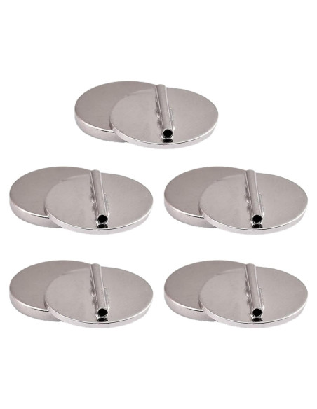 5 Piezas Convertidores de Broche Mini Plata Rosojodg