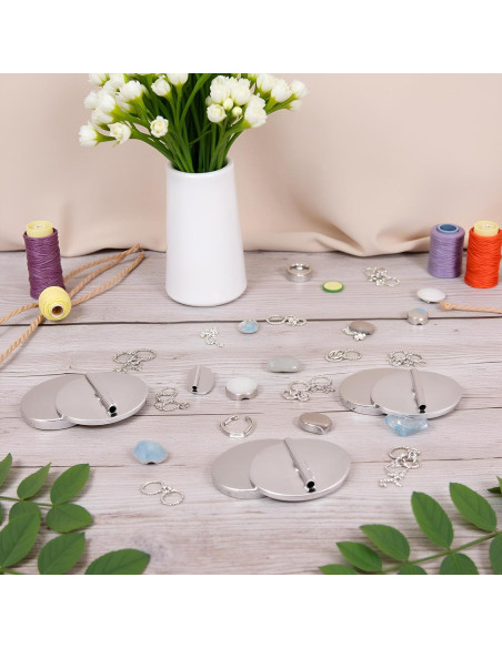 5 Piezas Convertidores de Broche Mini Plata Rosojodg