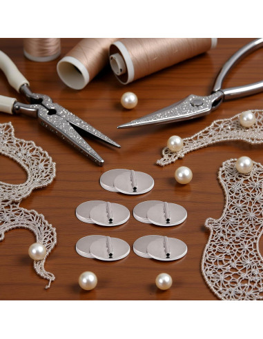 5 Piezas Convertidores de Broche Mini Plata Rosojodg