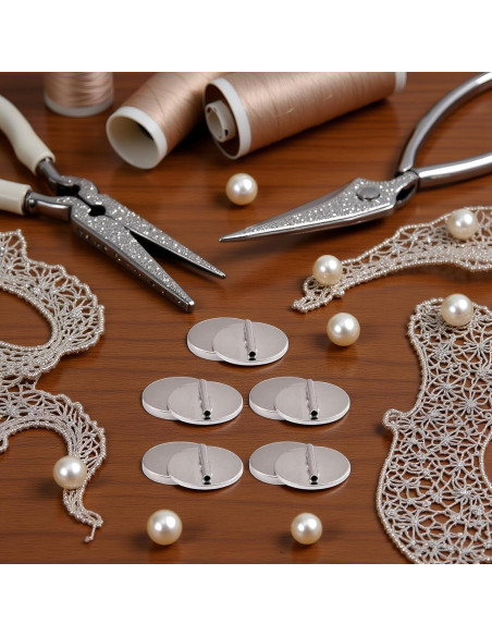 5 Piezas Convertidores de Broche Mini Plata Rosojodg