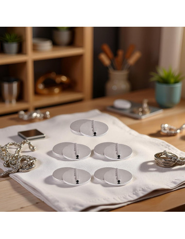 5 Piezas Convertidores de Broche Mini Plata Rosojodg