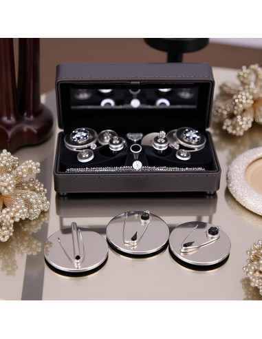 5 Piezas Convertidores de Broche Mini Plata Rosojodg