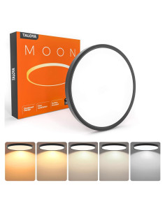 Luz de Techo LED Taloya Negra 30 cm 20W 5 Temperaturas
