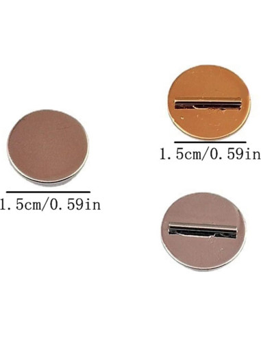 5 Piezas Convertidores de Broche Mini Plata Rosojodg