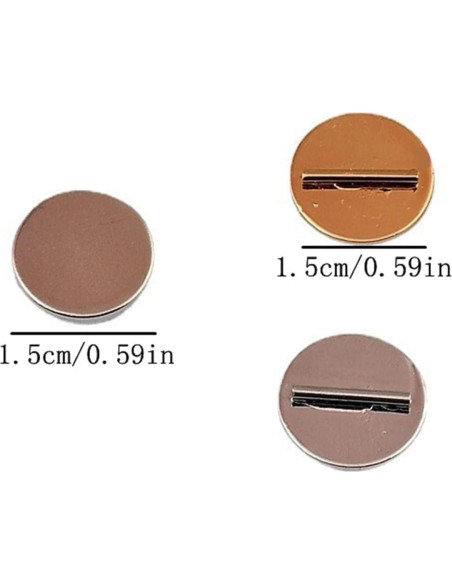 5 Piezas Convertidores de Broche Mini Plata Rosojodg