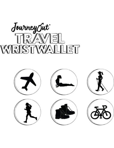 Billetera de Muñeca de Viaje JourneyOut Marrón/Negro
