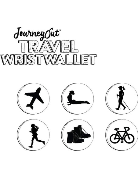 Billetera de Muñeca de Viaje JourneyOut Marrón/Negro