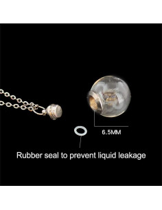 Collar de Vidrio Rellenable Bysxny 20MM con Urna de Cenizas 2