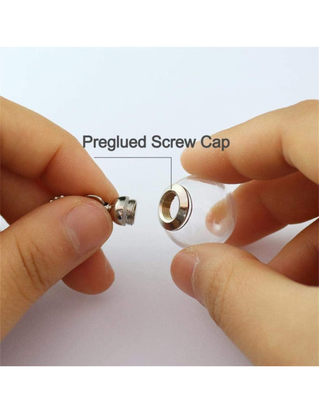 Collar de Vidrio Rellenable Bysxny 20MM con Urna de Cenizas