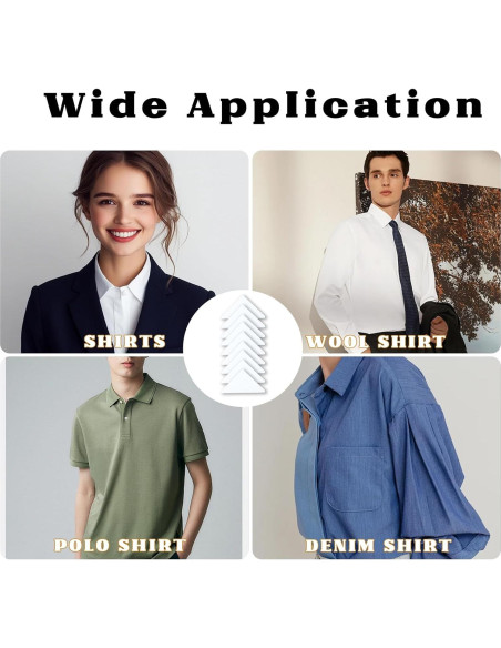 100 Soportes para Cuello de Camisa Polo Maxqzin - Antideformación