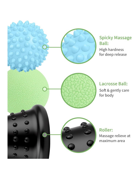 Set de Masaje 3-en-1 Maliton para Pies y Cuerpo