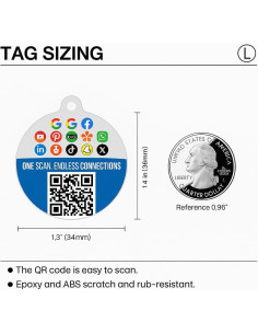 Llavero Inteligente NFC + QR ScanAndBuyWall 34 mm - Networking 2
