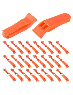Silbatos de Emergencia WSSROGY 12 Piezas 120dB Naranja