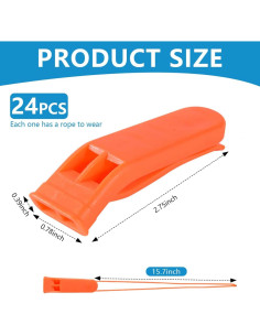 Silbatos de Emergencia WSSROGY 12 Piezas 120dB Naranja 2