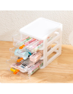 Organizador de Cajones Mini Gagee 3 Cajones Plástico Blanco 2