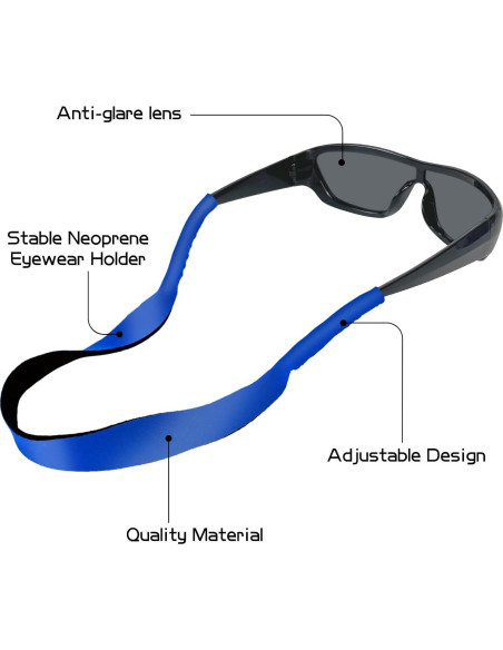 Paquete de 6 correas flotantes de neopreno para gafas
