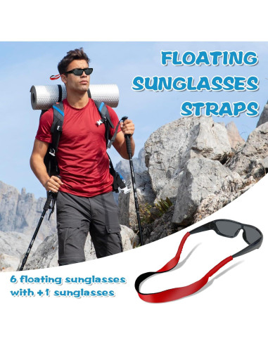 Paquete de 6 correas flotantes de neopreno para gafas