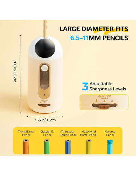 Conjunto de Papelería Eléctrica M&G HAPS2612 - Sacapuntas, Borrador y Aspiradora