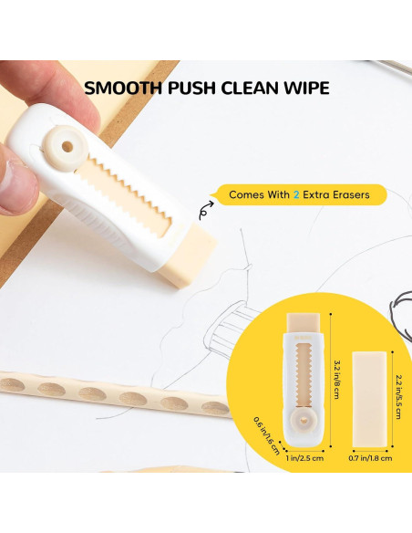 Conjunto de Papelería Eléctrica M&G HAPS2612 - Sacapuntas, Borrador y Aspiradora