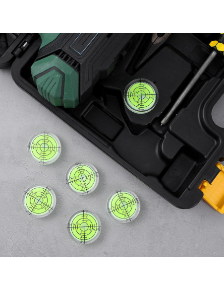 Juego de 6 Niveles de Burbuja Pequeños BOHUIZ 3.2cm Verde