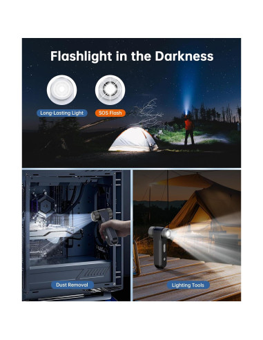 Soplador de Aire Comprimido ZAPOGO 150000RPM Inalámbrico USB