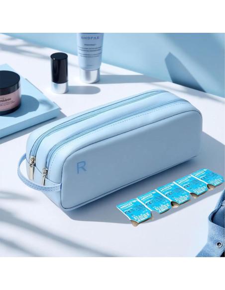 Estuche Organizador de Lentes de Contacto Diarios Azul - Almacenamiento para 60 Lentes