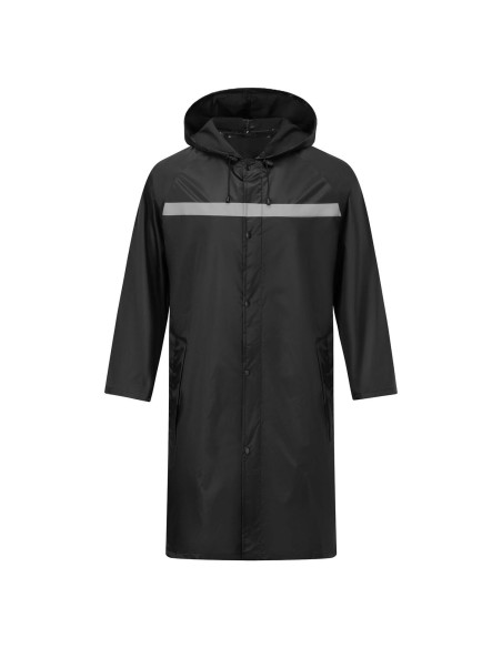 Abrigo de Lluvia Impermeable ProHydra XL Negro con Capucha