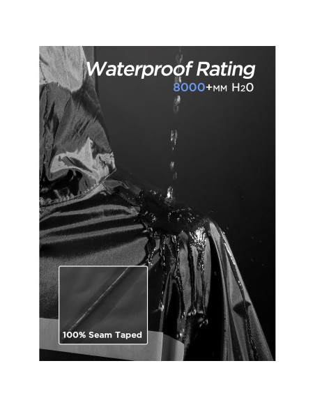 Abrigo de Lluvia Impermeable ProHydra XL Negro con Capucha