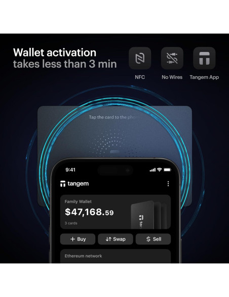 Paquete de 3 Billeteras Cripto TANGEM Wallet 2.0 - Almacenamiento Frío
