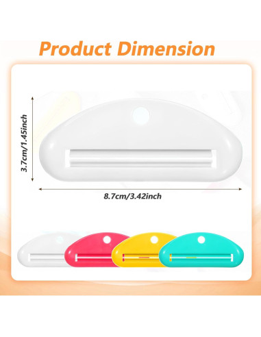 Exprimidor de Pasta de Dientes 8 Pcs BOHUIZ Reutilizable Colorido