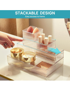 Organizadores de Cajones Vtopmart 7 PCS Transparentes 4 Tamaños 2