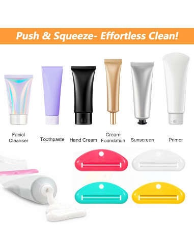 Exprimidor de Pasta de Dientes 8 Pcs BOHUIZ Reutilizable Colorido