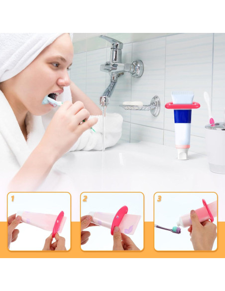 Exprimidor de Pasta de Dientes 8 Pcs BOHUIZ Reutilizable Colorido